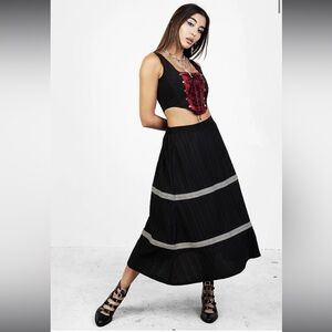 Disturbia Morris Tiered Midi Skirt Size 12